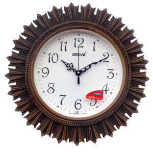 Designer Plastic Wooden Look Wall Clock - 32.5 cm