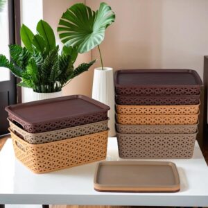 Multipurpose Plastic Storage Basket - Pack of 9, Large