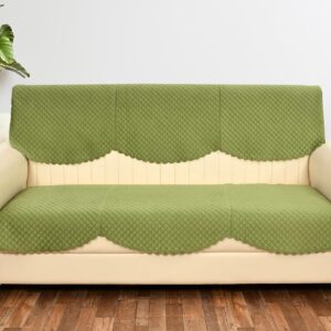 Pea Green Velvet Sofa Cover