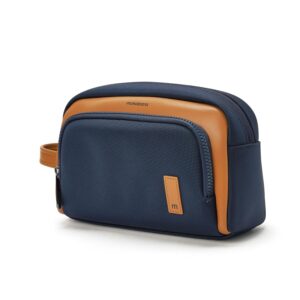 Water-Resistant Toiletry Pouch - Nylon, Blue, Compact