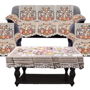 Floral Sofa Cover Set with Arm Covers
