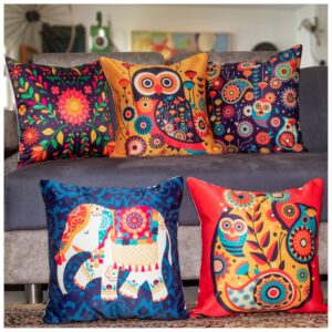 Owl Elephant Cushion Covers