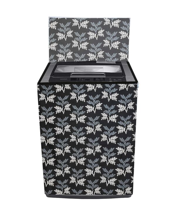 Polyester Washing Machine Cover - Black Grey