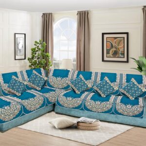 Velvet L-Shape 6-Seater Sofa Cover