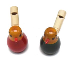 Wooden Bird Whistle Toy Set of 2 for Kids