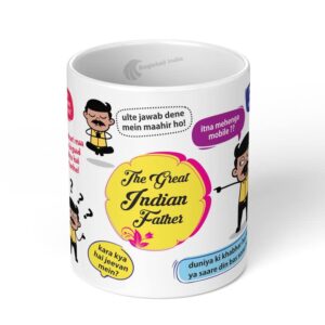 Great Indian Father White Ceramic Mug Gift for Dad