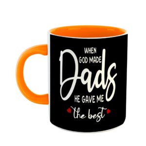 Orange Mug Gift for Dad with Loving Quote for Father