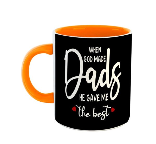Orange Mug Gift for Dad with Loving Quote for Father