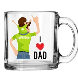 Transparent Glass Mug for Dad Father's Day Gift