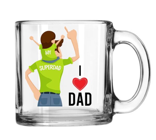 Transparent Glass Mug for Dad Father's Day Gift