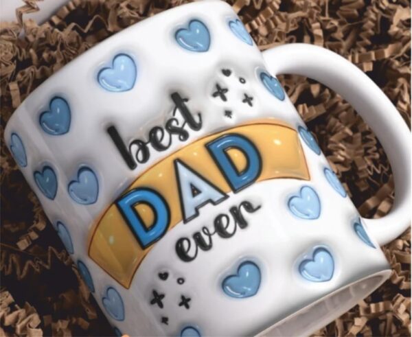 Happy Dad Mug with Quotes for Father or Papa