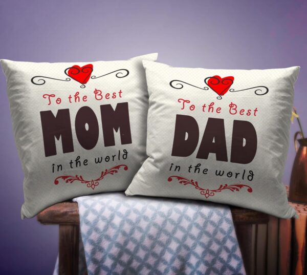 Printed Cushion Gift Set for Parents (2 Pcs)