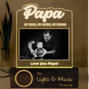 Custom Lamp with Speaker for Papa or Grandpa Gift