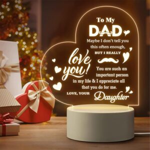 Night Lamp Gift for Dad from Son Daughter for Father's Day