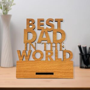 Best Dad Wooden Showpiece Unique Gift for Papa