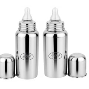 BumBliss Stainless Steel Baby Feeding Bottle with Anti-Colic Valve