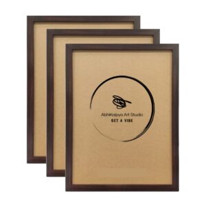 Set of 3 Rectangular Plastic 12x18 Photo Frames for Art Display
