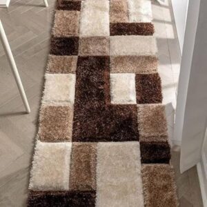 Handmade Shaggy Bedside Runner for Bedroom and Living Room
