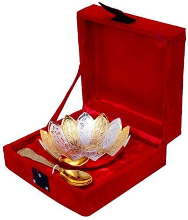 Gold-Silver Bowl Set - Nice Gift Box for Sister or Brother