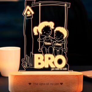 Engraved LED Lamp - Cool Personalized Gift for Brother