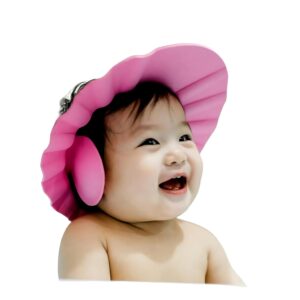 Soft Adjustable Baby Shower Cap for Hair Wash Protection