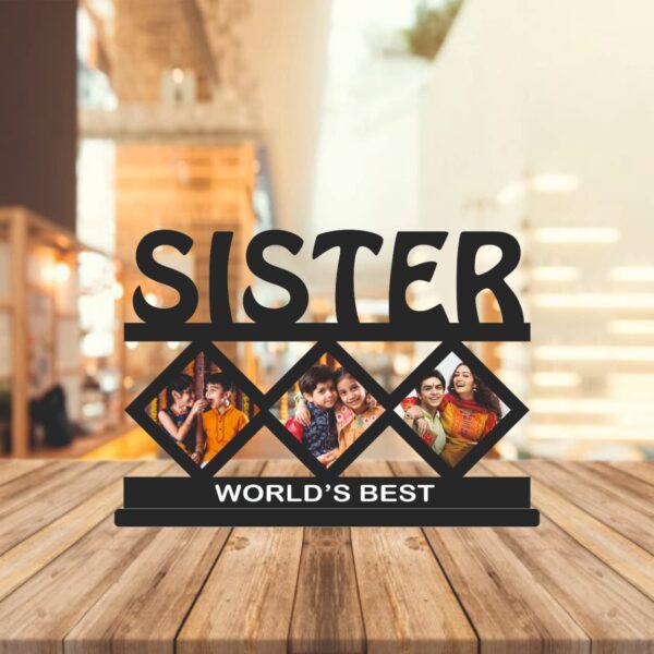Wooden Photo Stand - Raksha Gift Idea for Behen