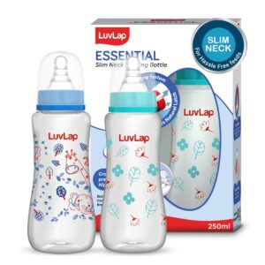 LuvLap Anti-Colic Baby Feeding Bottle, 250ml, Set of 2