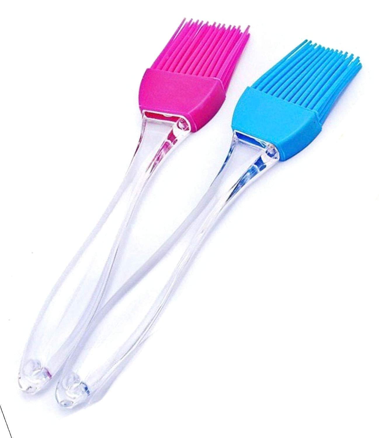 Xacton Set of 2 Silicone Flat Pastry Brushes for Oil & Grilling