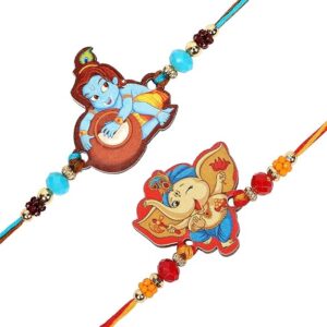 Rakhi Set for Kid, Cute Bracelet Set with Card