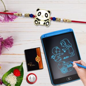 Panda Rakhi with Writing Pad , Fancy Combo for Kids