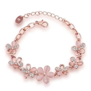 Rose Gold Crystal Braceletm- Classy Gift for Sister on Rakhi