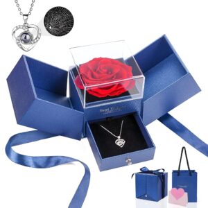 Eternal Rose Necklace for Sister - Beautiful Gift for Rakhi Day