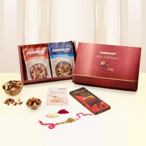 Dry Fruit Mix with Rakhi and Chocolate, Raksha Combo Deal