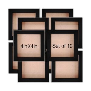 Frame Rang Mini Black 4x4 Photo Frames for Collage Decor