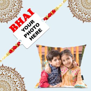 Cushion and Rakhi Gift Combo - Great for Rakhi Surprise