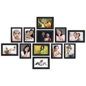 Solimo Collage Photo Frames Set for Wall Hanging (12 Pack)