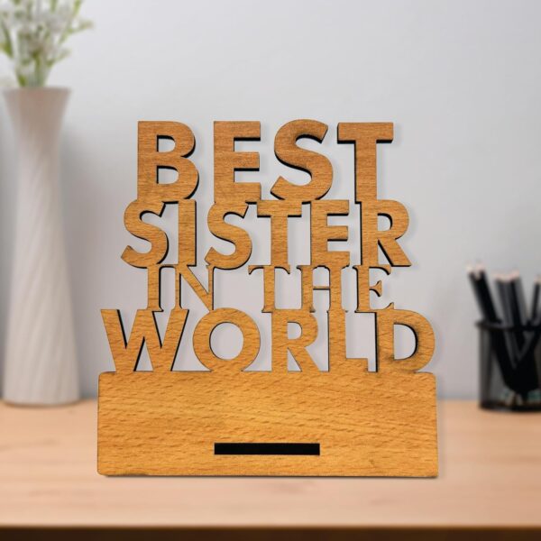 Wooden Table Gift Showpiece for Rakhi Day