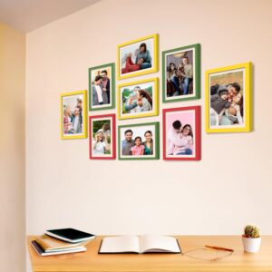 Rousrie Colorful Photo Frames for DIY Wall Decoration (9 Set)