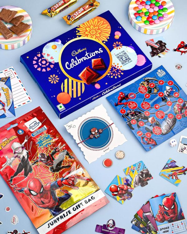 Spiderman Rakhi and Chocolate Set, Kids, Favorite Combo