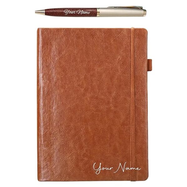Leather Diary Gift Set 2026 with Pen for Office Use